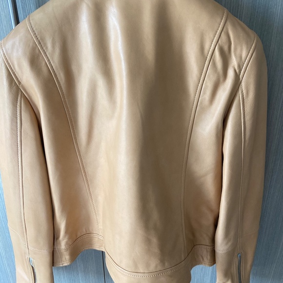 Club Monaco Leather Jacket - Camel - Picture 2 of 5
